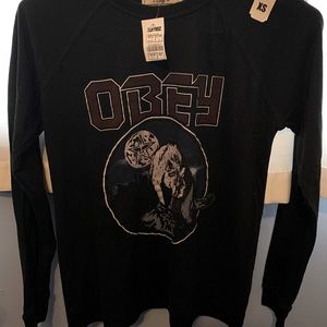 Black Wolf Obey Long-sleeve Shirt size xs